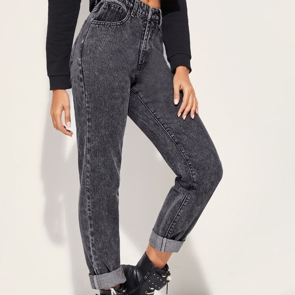 Joe Fresh Denim - Grey acid-washed boyfriend jeans